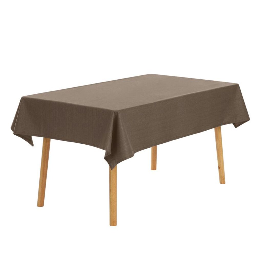 Wrinkle Resistant Tablecloth Linen Table Covers 51x71inch Coffee